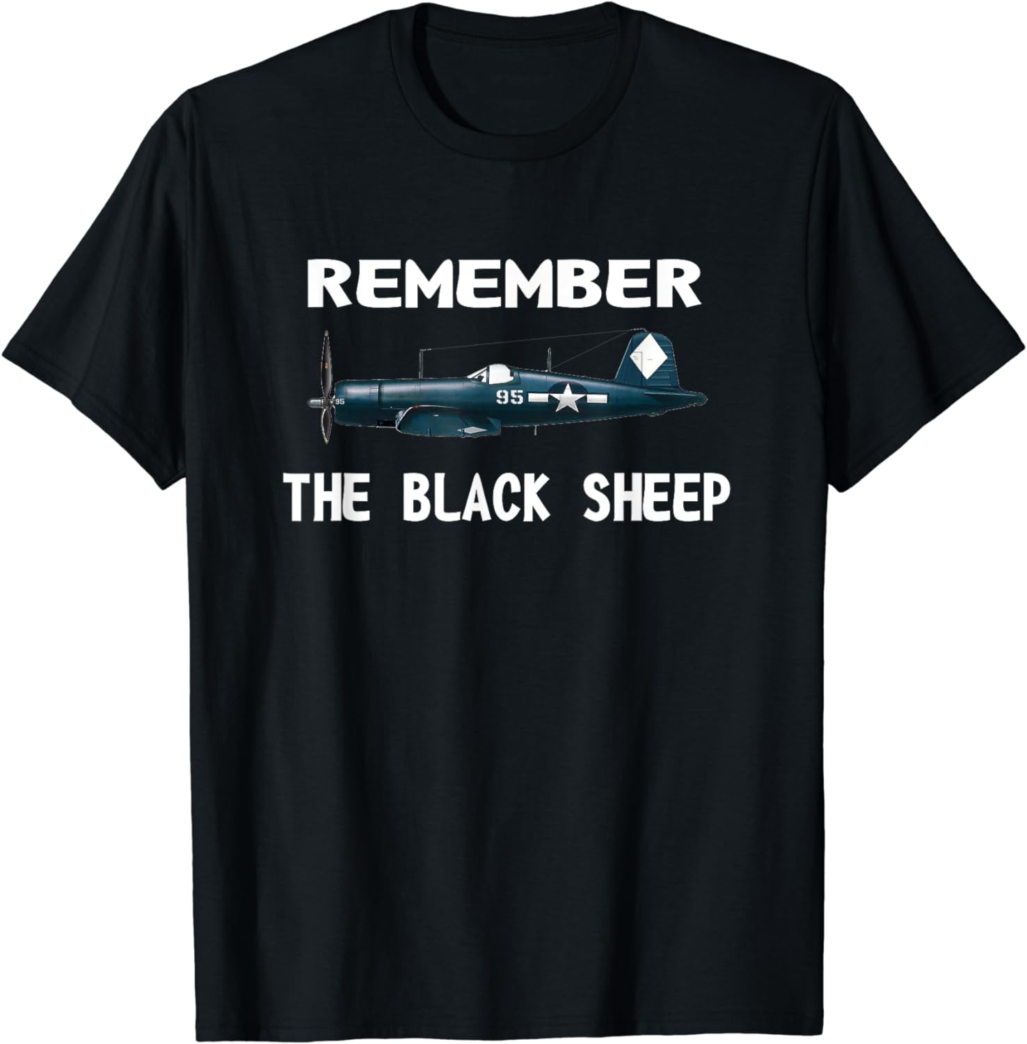 CORSAIR WWII HISTORY SHIRT Black Sheep Squadron Pilot Tee TShirt