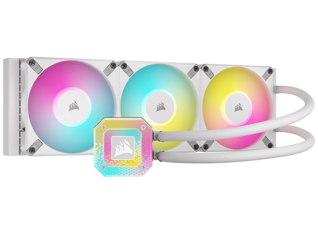CORSAIR iCUE H150i ELITE CAPELLIX XT Liquid CPU Cooler - White - AF120 RGB ELITE Fans - 360mm Radiator - Intel&reg; LGA 1700, 1200, 115X, 2066 AMD&reg; AM5,