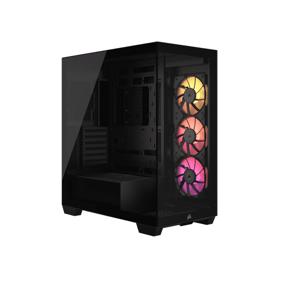 CORSAIR iCUE LINK 3500X RGB Tempered Glass Mid-Tower PC Case 3x Pre-Installed RX120 RGB Fans Reverse Connection Motherboard Compatible Fits up to 10x 120mm Fans