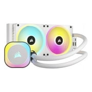 CORSAIR iCUE LINK H100i RGB Liquid CPU Cooler - QX120 RGB Fans - White - 240mm Radiator - Fits Intel LGA 1851, 1700, AMD AM5 - iCUE LINK System Hub Included