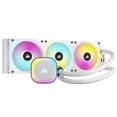 thumbnail image 1 of CORSAIR iCUE LINK H150i LCD Liquid CPU Cooler - QX120 RGB Fans - White - 360mm Radiator - Fits Intel LGA 1851,1700 /AMD AM5 - iCUE LINK System Hub Included, 1 of 10
