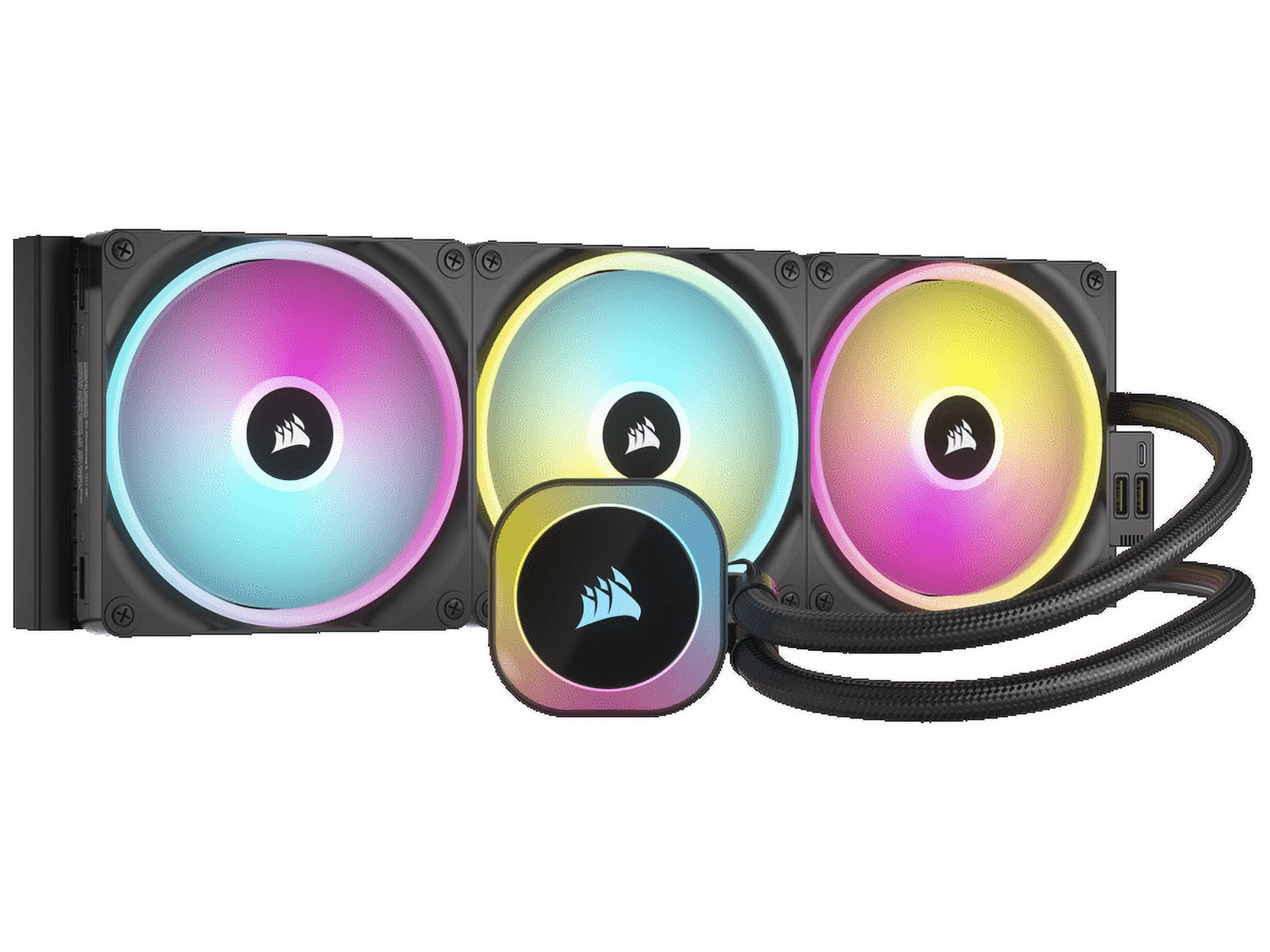 CORSAIR iCUE LINK H170i RGB Liquid CPU Cooler - QX140 RGB Fans - Large  420mm Radiator - Fits Intel® LGA 1700, AMD® AM5 - iCUE LINK System Hub  Included 