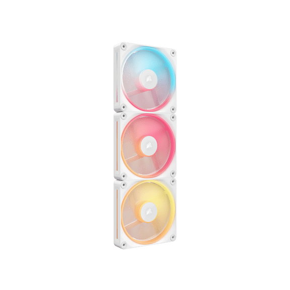 CORSAIR iCUE LINK LX120-R RGB 120mm PWM Reverse Fans Starter Kit - White Reverse Fan Blade - Dual Light Loops - Easy iCUE LINK Connectivity - Magnetic Dome Bearing