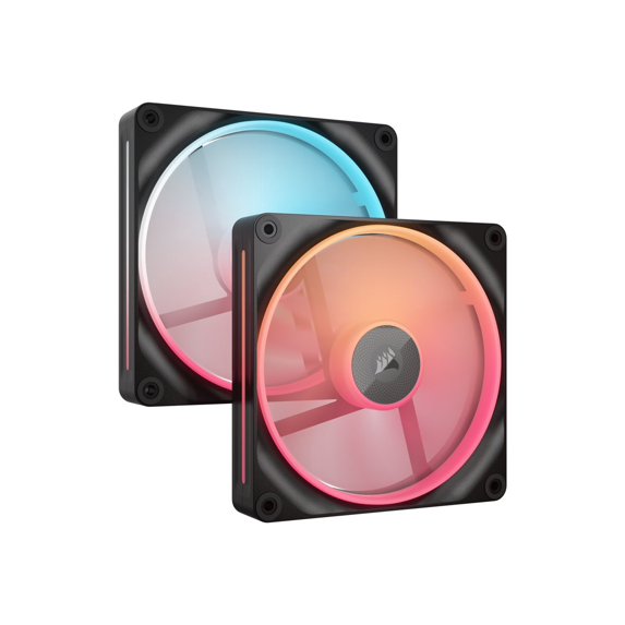 CORSAIR iCUE LINK LX140-R RGB 140mm PWM Reverse Fans Starter Kit - Reverse Fan Blade - Dual Light Loops - Easy iCUE LINK Connectivity - Magnetic Dome Bearing