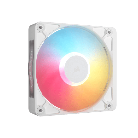CORSAIR iCUE LINK RX120 II RGB 120mm PWM Fan White - Optimized for Quiet Operation - Up to 2,100 RPM - 8 RGB LEDs - Magnetic Dome Bearing - Requires iCUE LINK System Hub (Sold Separately)