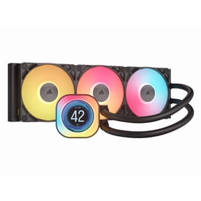 CORSAIR iCUE LINK TITAN 360 RX LCD Liquid CPU Cooler RX120 RGB Fans Fits Intel LGA 1851/1700, AMD AM5/AM4 iCUE LINK System Hub Included