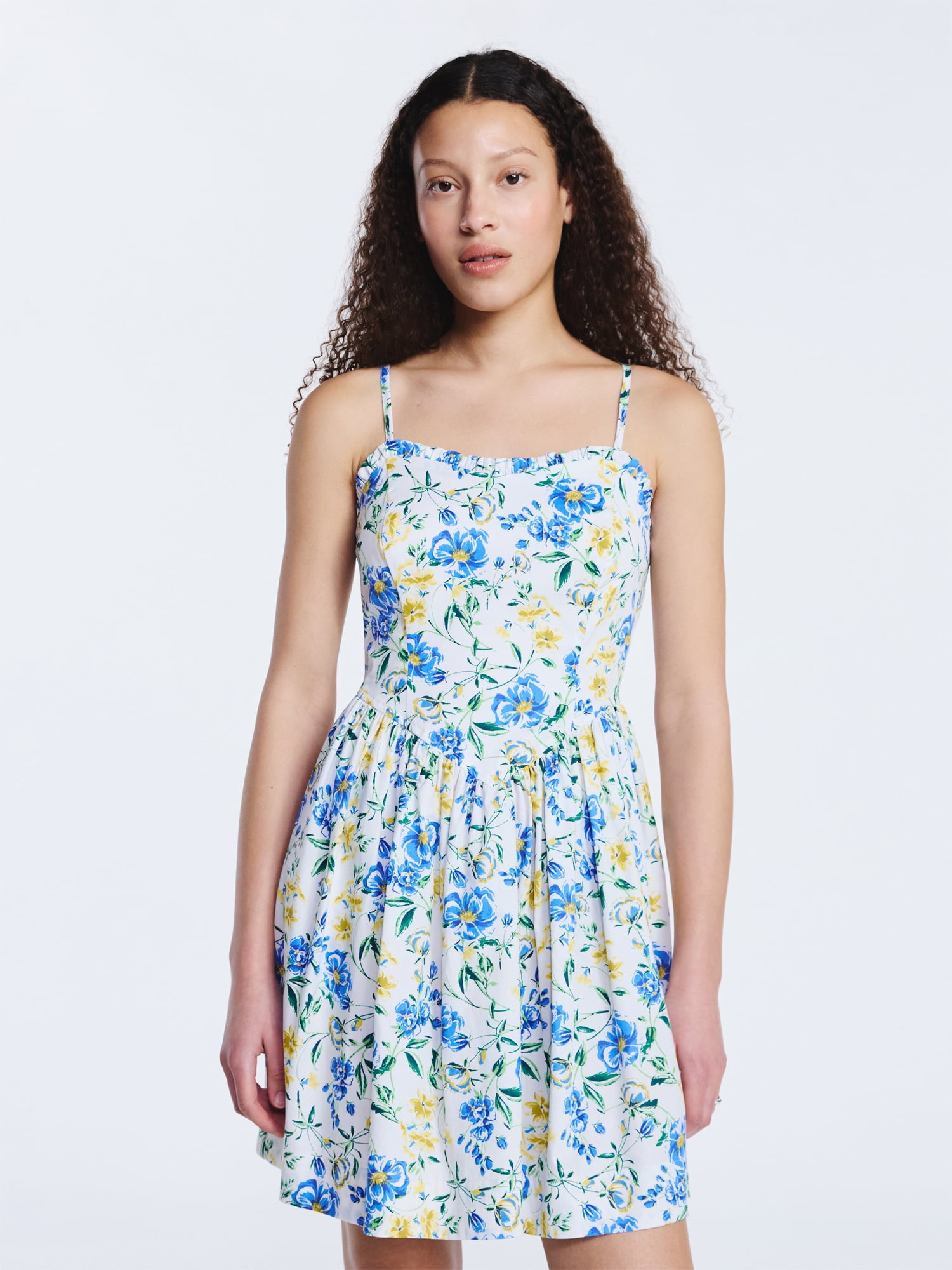 Free Assembly Women's Cotton Corset Mini Dress, Sizes XS-XXL