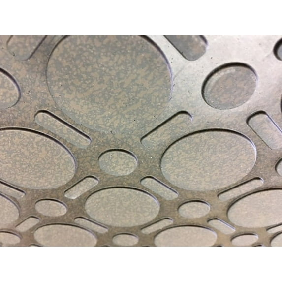 CORTECH, MOTTLED COLOR GEOMETRICAL DESIGNED SURFACE PU ANTI-FATIGUE MAT, BROWN /CHARCOAL