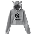 thumbnail image 1 of CORTIS Logo Hoodie Cat Ears Hooded Sweatshirts Long Sleeve Crop Top Women's Clothes, 1 of 4