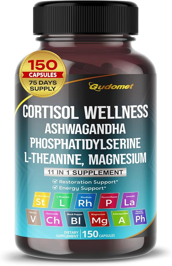 Magnesium Turmeric Ashwagandha Vitamin D Rhodiola CORTISOL WELLNESS Magnesium Ashwagandha L-Theanine Phosphatidylserine