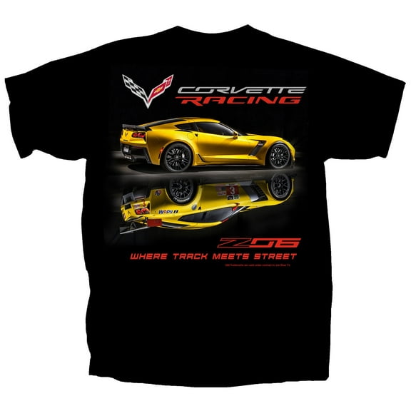 CORVETTE 3X Cotton Chevy T-shirt Black Adult Men's Women's Short Sleeve T-shirt