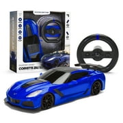 Sharper Image® RC Chevrolet Corvette ZR1, 2.4 GHZ Remote Control Sports Car with Gravity Sensor Steering, 1:16 Scale Model with LED Lights