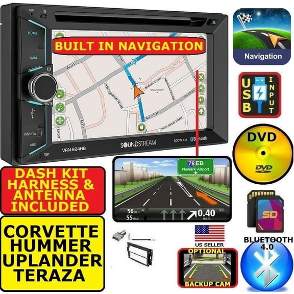CORVETTE HUMMER H3 GPS NAVIGATION SYSTEM BLUETOOTH CD/DVD CAR RADIO STEREO