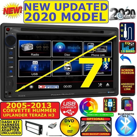 CORVETTE HUMMER H3 TOUCHSCREEN AM/FM CD/DVD BLUETOOTH USB CAR RADIO STEREO PKG