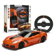 Sharper Image® RC Chevrolet Corvette ZR1, 2.4 GHZ Remote Control Sports Car with Gravity Sensor Steering, 1:16 Scale Model with LED Lights