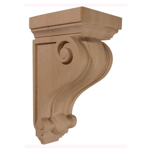CORW06X07X13DECH Devon Traditional Wood Corbels, 6"W x 7"D x 13 1/4"H,
