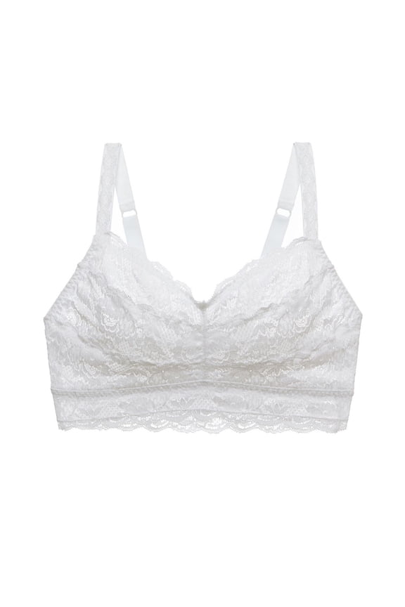 Intimates White Power Mesh Lining Bralette Bra XL