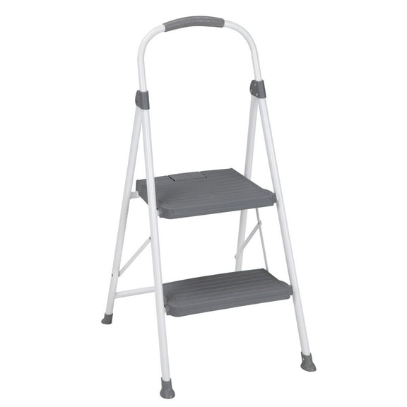 COSCO 2-Step Connection Folding Step Stool with Large Resin Steps, Max Reach 8ft 1in