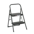 thumbnail image 1 of COSCO Indoor 2-Step Folding Steel Step Stool, 17-Inch Tall Top Step, Black, 1 of 6