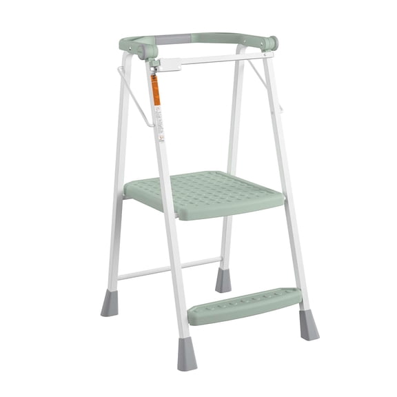 COSCO 2-Step Kitchen Stepper Folding Step Stool, Safety Kit Series, Ages 4+, Green