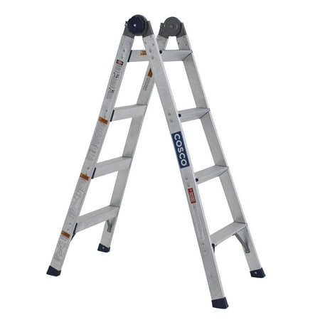 COSCO 2-in-1 Step and Extension Ladder, Aluminum