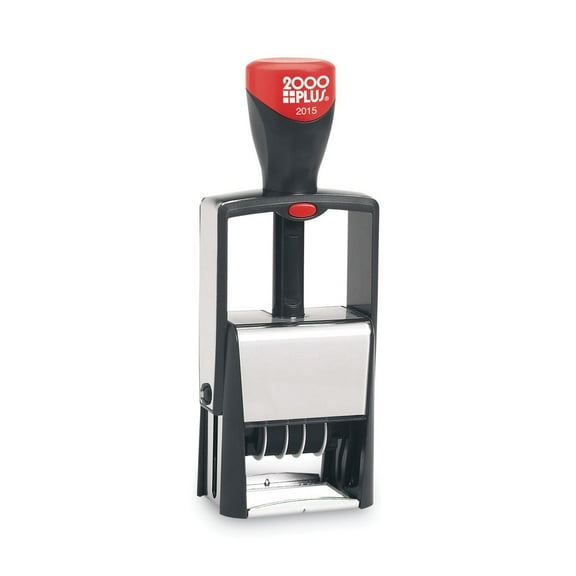 COSCO 2000PLUS Self-Inking Heavy-Duty Line Dater w/Microban, 1 1/4 x 5/8, Black
