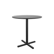 COSCO 24" Round Indoor/Outdoor Steel Bistro Table, Black