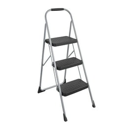 Black and Decker Steel Step Stool, Two-Step, 200 lb Cap, Gray, Sold as 1 Each Black and Decker Steel Step Stool, Two-Step, 200 lb Cap, Gray, Sold as 1 Each