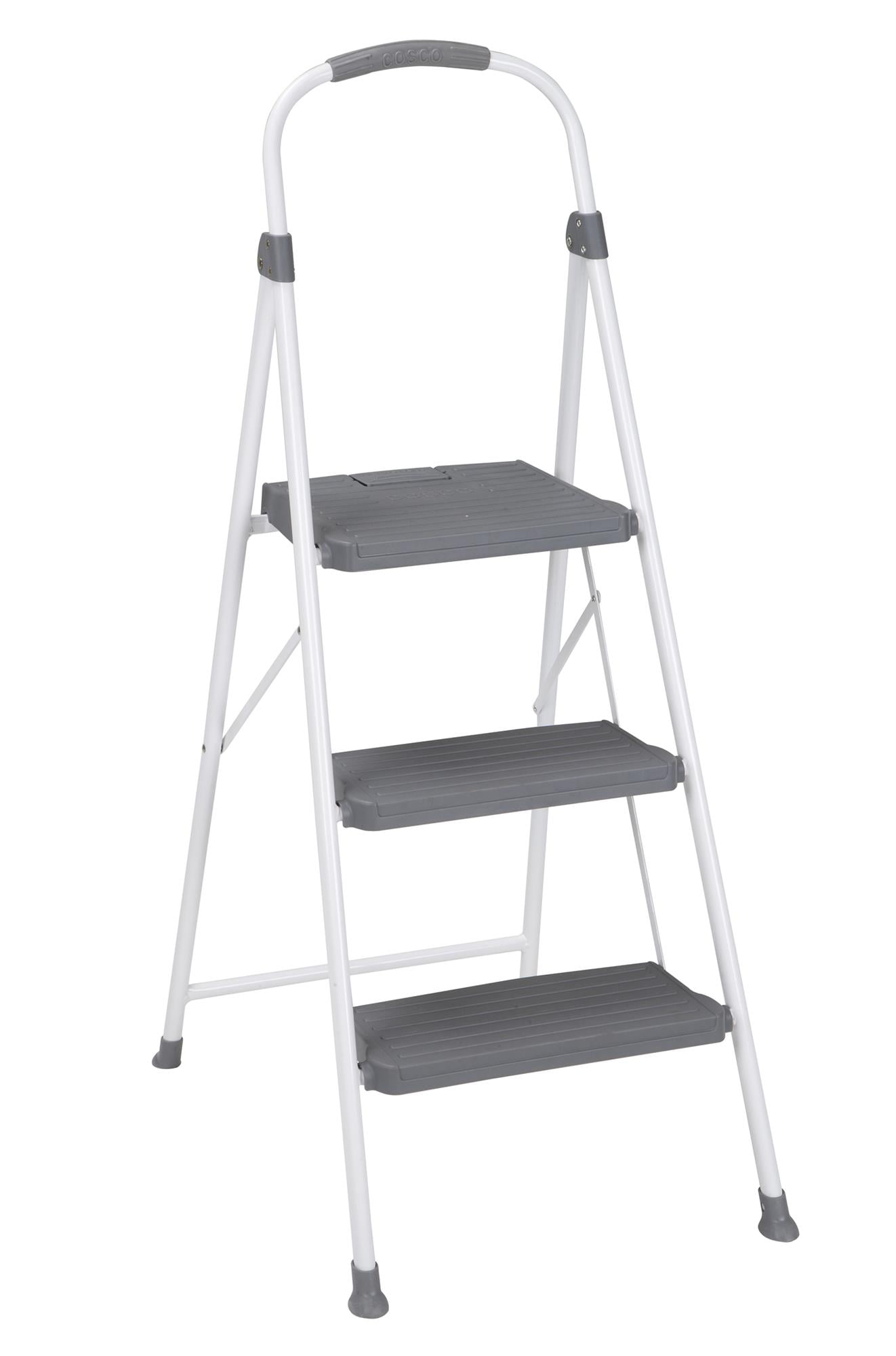 COSCO 3 Step Connection Step Stool White Gray 8ft 10in Max