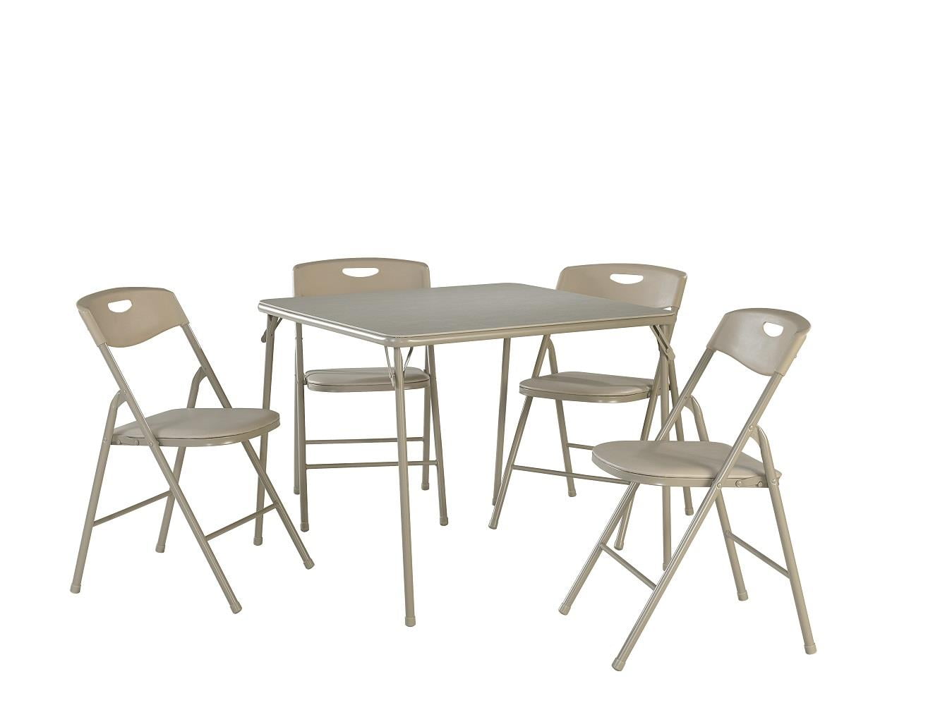 COSCO 5-Piece Folding Dining Set, Antique Linen