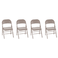 thumbnail image 1 of COSCO All-Steel Folding Chair, Tan, 4-Pack, 1 of 6
