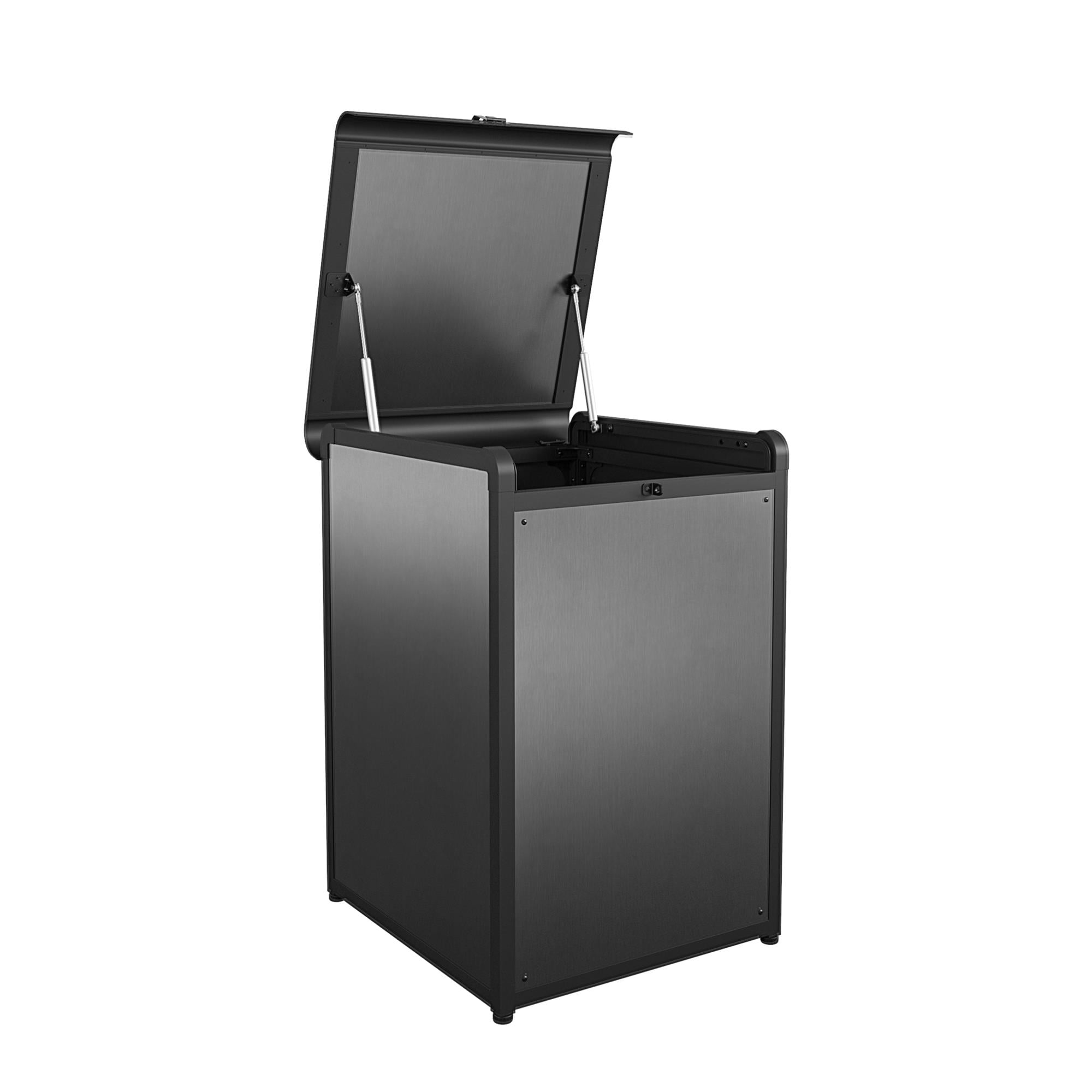 Gray and Black Lockable Aluminum Outdoor Storage Box
