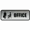 thumbnail image 1 of COSCO Brushed Metal Office Sign, Office, 9 x 3, Silver, 1 of 2