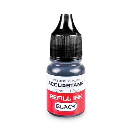 COSCO, COS090684, Accu Stamp Shutter Pre-Ink Refills, 1 Each, Black