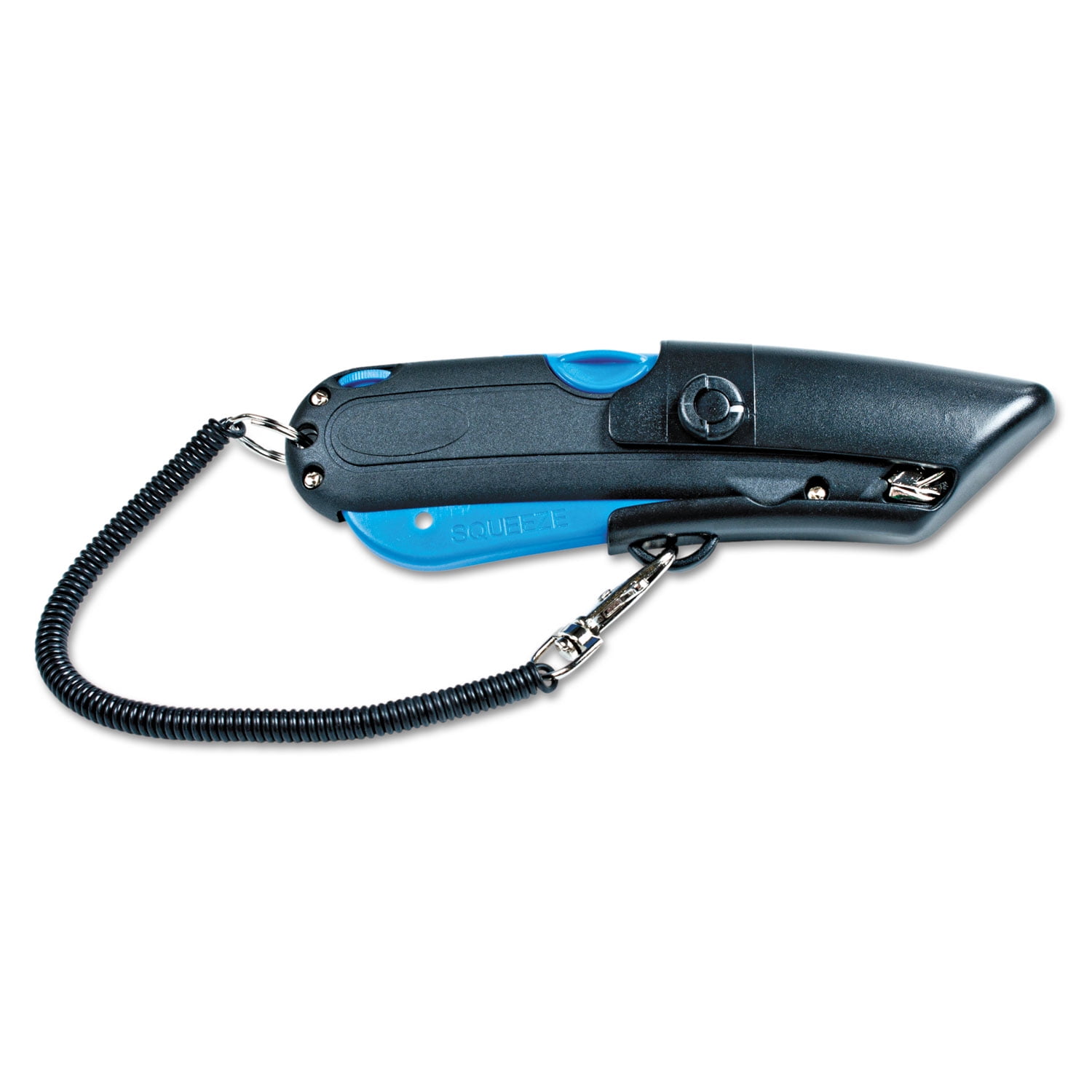 QTY=10; Lowes Custom Safety Box Cutter, Holster & Lanyard. Blue