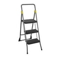 thumbnail image 1 of COSCO 3-Step Folding Steel Step Stool (Commercial) (Grey/Grey/Orange), 1 of 9