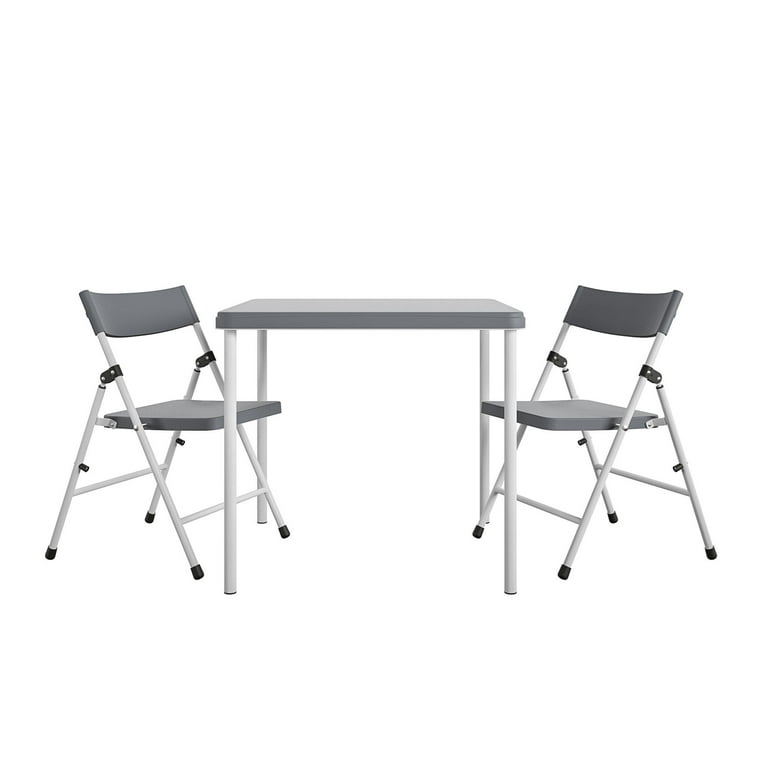 3 Chairs - Three Chairs 2 & All Over セット COSCO Kid's Activity Set with Folding Chairs, 3-Piece Set, Gray