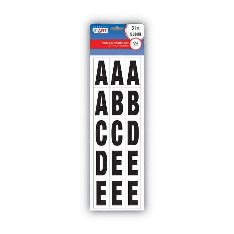 Letters, Numbers and Symbols, Self Adhesive, Black, 2 Letters, Numbers and Symbols, Self Adhesive, Black, 2