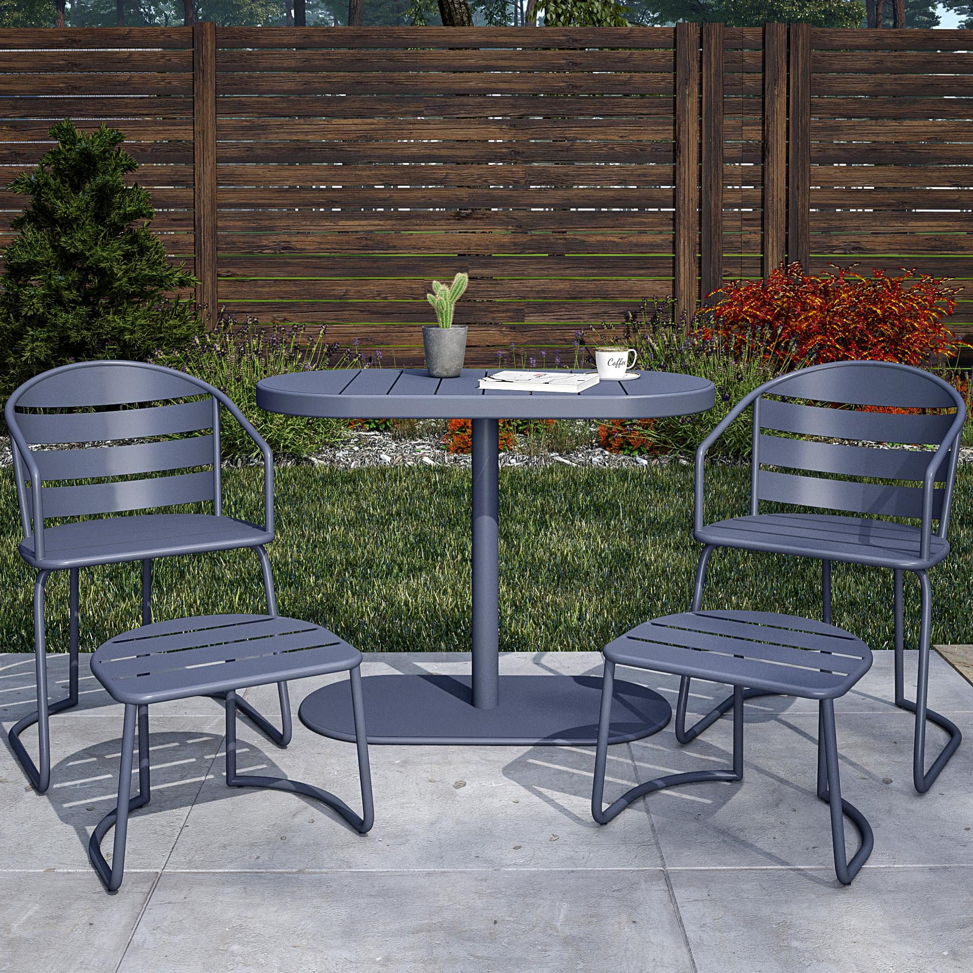 COSCO Outdoor Furniture 5 Piece Patio Bistro Set 2 Bistro Chairs
