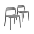 thumbnail image 1 of COSCO Outdoor/Indoor Stacking Resin Chair with Ribbon Back, 2-Pack, Gray, 1 of 13