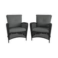 thumbnail image 1 of COSCO Outdoor Living Lakewood Ranch Steel Woven Wicker Lounge Chairs with Cushions, Black and Gray, 1 of 11