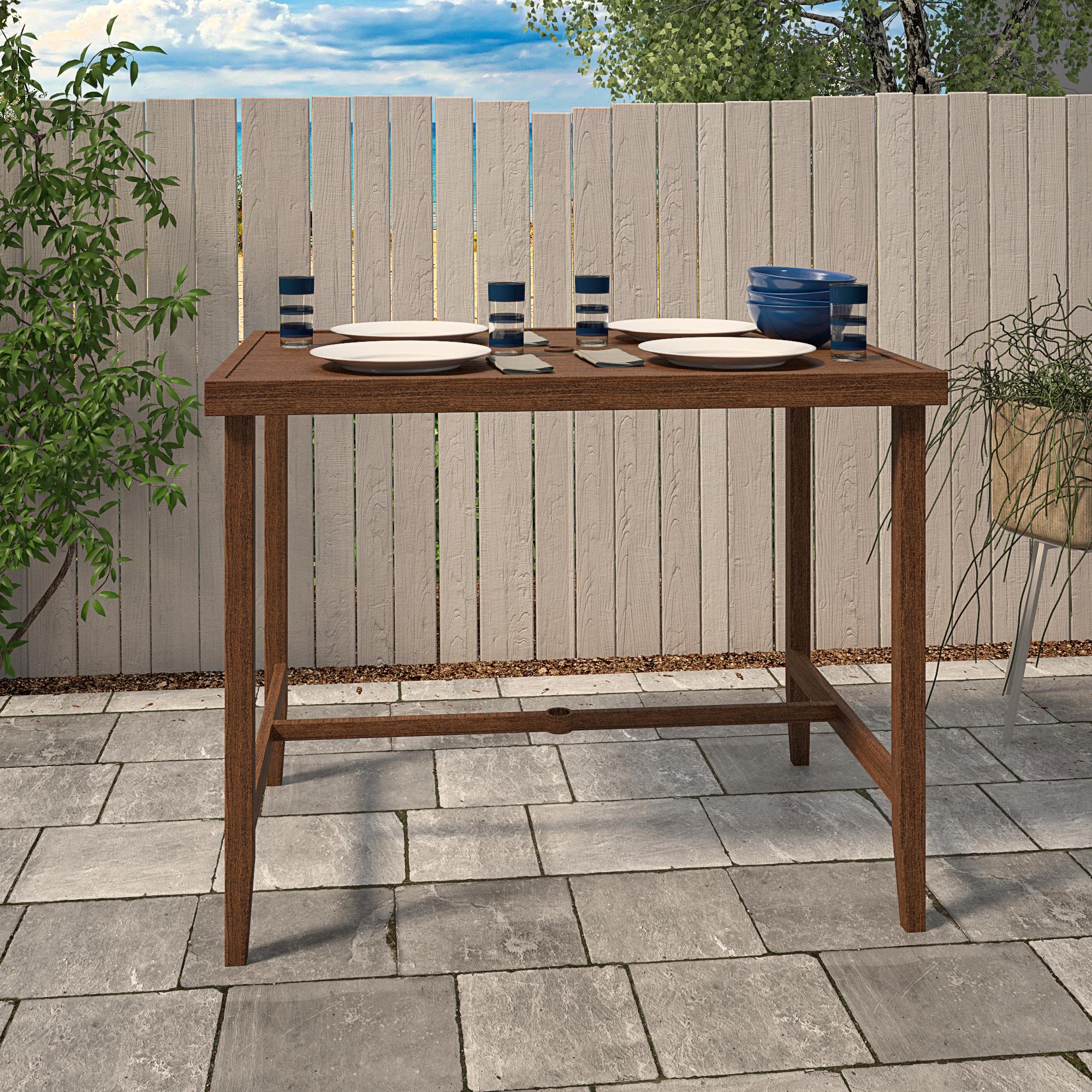 COSCO Outdoor Living, Patio Bar Table, Steel, Brown - image 1 of 8