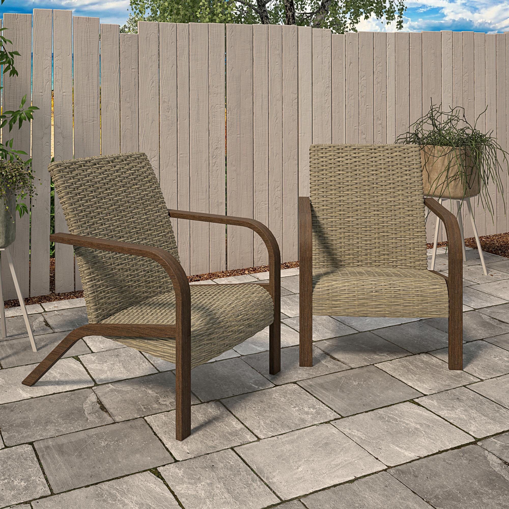 COSCO Outdoor Living, SmartWick, Patio Lounge Chairs, 2-Pack, Warm Gray - image 1 of 9