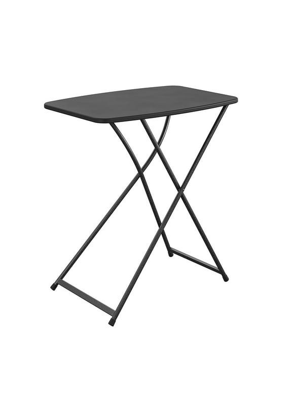 COSCO Personal Folding Activity Table, Black, Multi-Purpose, Adjustable Height, Portable Workspace, TV Tray, Great for Snacking, Homework, Tailgating, & Camping, Easy to Store, Space Saving