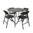 thumbnail image 1 of COSCO 34" Vinyl Folding Card Table with 4 Fabric Folding Chairs, Black, 1 of 9