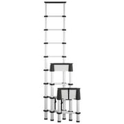 COSCO SmartClose Telescoping Aluminum Ladder with top cap (300-lb Capacity, 8.5 ft. ladder with 12 ft Max Reach)