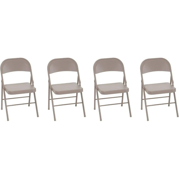 COSCO Steel Folding, Tan, 4-Pack Chair,