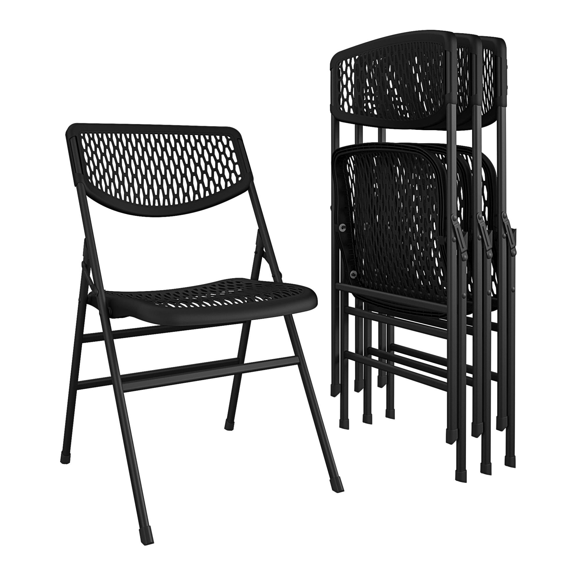 COSCO Ultra Comfort Commercial XL Plastic Folding Chair, 300 lb