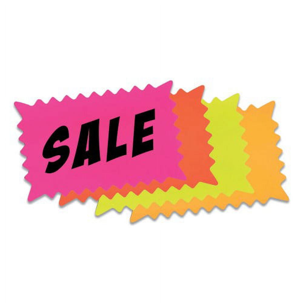 Write-On Do It Yourself Sign, Rectangular Burst, Die-Cut Paper, 10.13 x 6.38, Assorted Fluorescent Colors, 36/Pack Write-On Do It Yourself Sign, Rectangular Burst, Die-Cut Paper, 10.13 x 6.38, Assorted Fluorescent Colors, 36/Pack