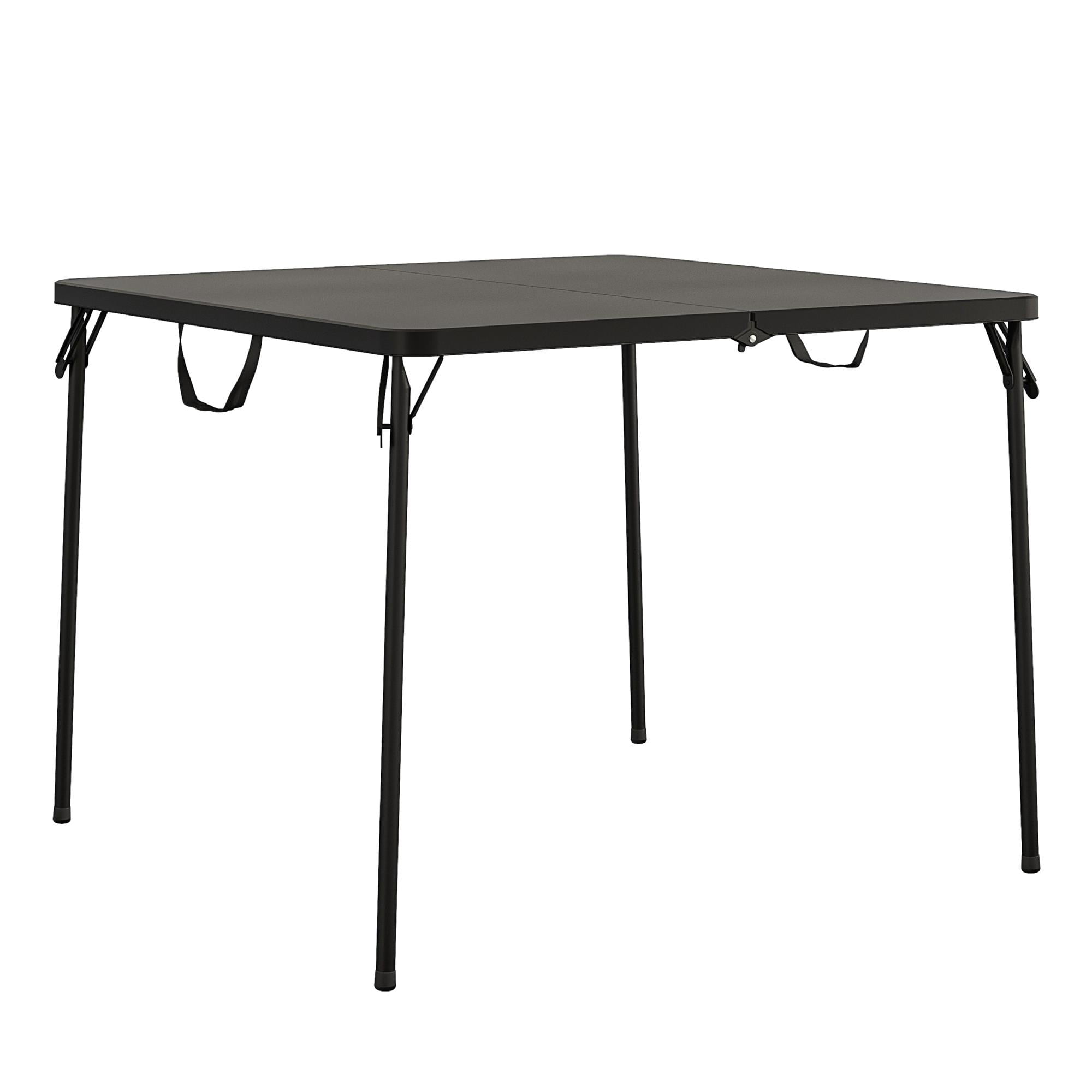 COSCO XL 38.5" Fold-in-Half Card Table - Black